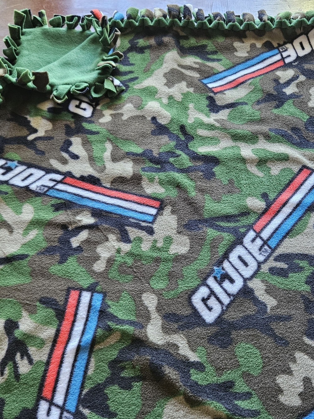 G.I. Joe Kids' Green Camo Fleece Pajama Blanket